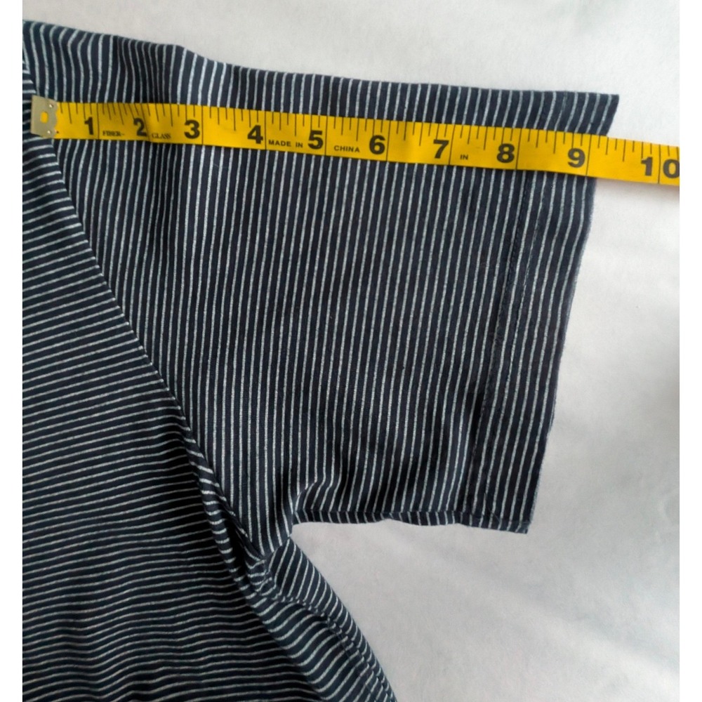 Vintage Fresh Produce Striped Seahorse T-Shirt Dress Navy Blue Pockets Large USA - Picture 5 of 10